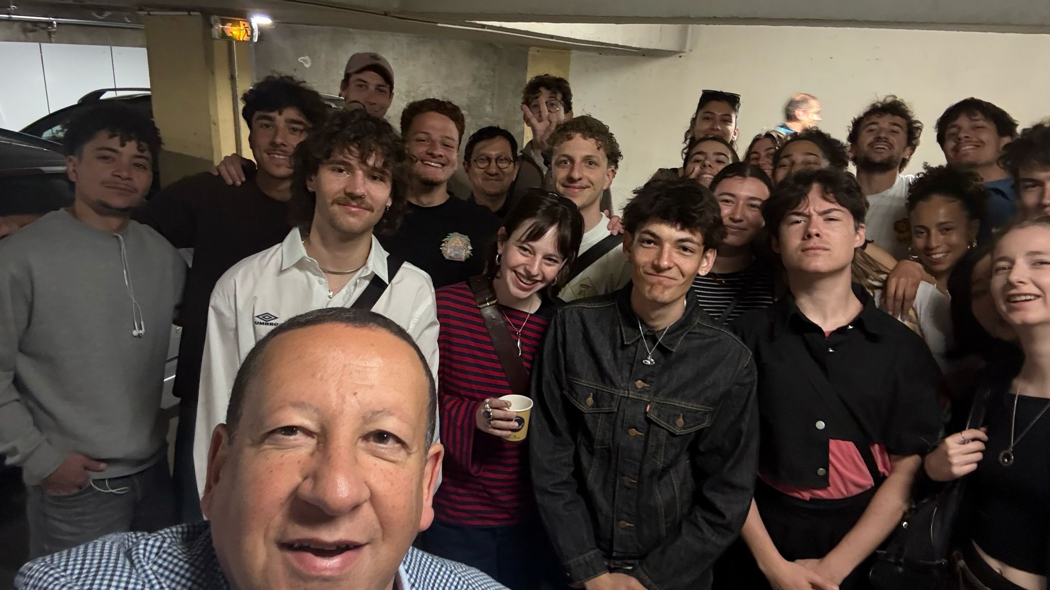 Prof. Laloui with students